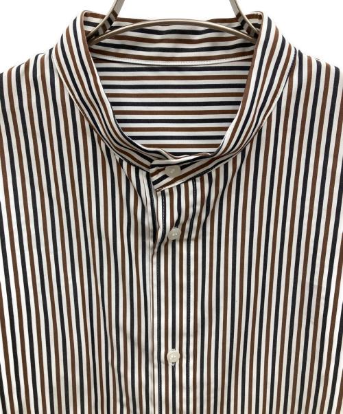 CITYSHOP（シティショップ）CITYSHOP (シティショップ) HOODIE シャツ ホワイト×ブラウン サイズ:Fの古着・服飾アイテム