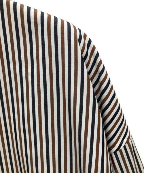 CITYSHOP（シティショップ）CITYSHOP (シティショップ) HOODIE シャツ ホワイト×ブラウン サイズ:Fの古着・服飾アイテム