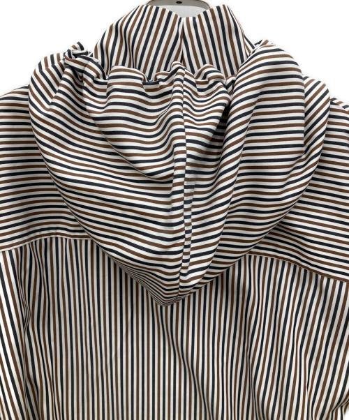 CITYSHOP（シティショップ）CITYSHOP (シティショップ) HOODIE シャツ ホワイト×ブラウン サイズ:Fの古着・服飾アイテム