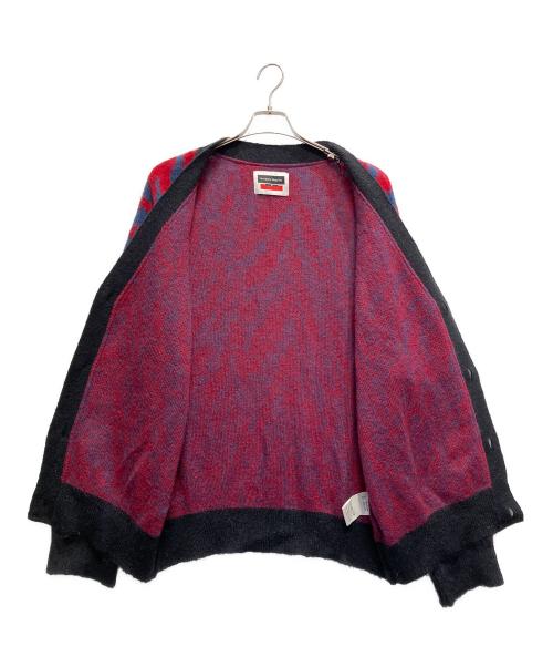 MAISON SPECIAL（メゾンスペシャル）MAISON SPECIAL (メゾンスペシャル) ゼブラプライムオーバーモヘアニットカーデ レッド サイズ:1の古着・服飾アイテム