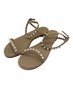 TSURU by MARIKO OIKAWAツルバイマリコオイカワ）の古着「Voyage アンクルストラップサンダル」｜ベージュ