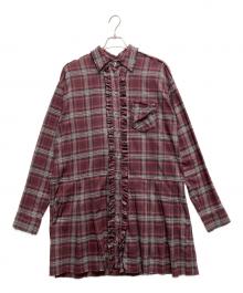 emary（エメリー）の古着「カットオフプリーツシャツドレス」｜レッド