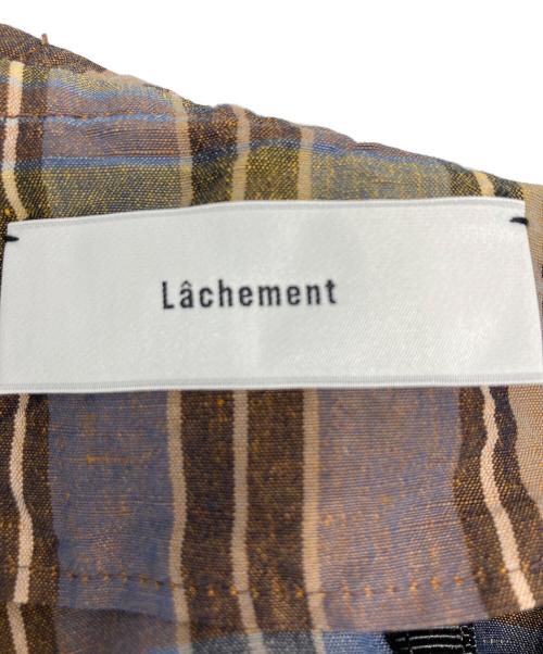 Lachement（ラシュモン）Lachement (ラシュモン) LINEN BACK RIBBON OP ブラウン サイズ:38の古着・服飾アイテム