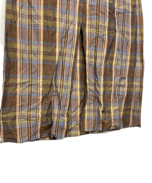 Lachement（ラシュモン）Lachement (ラシュモン) LINEN BACK RIBBON OP ブラウン サイズ:38の古着・服飾アイテム