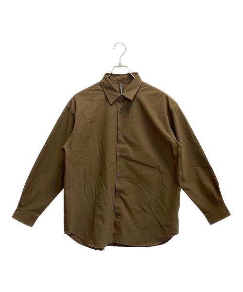 DESCENTE ALLTERRAIN（デザイント オルテライン）DESCENTE ALLTERRAIN (デザイント オルテライン) SOLOTEX L/S SHIRS ブラウン サイズ:Ｍの古着・服飾アイテム