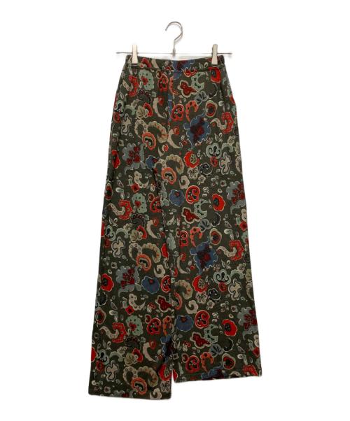 YOHJI YAMAMOTO（ヨウジヤマモト）YOHJI YAMAMOTO (ヨウジヤマモト) ウール総柄パンツ グリーン サイズ:2の古着・服飾アイテム