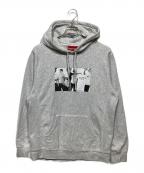 SUPREMEシュプリーム）の古着「Classic Ad Hooded Sweatshirt」｜ライトグレー