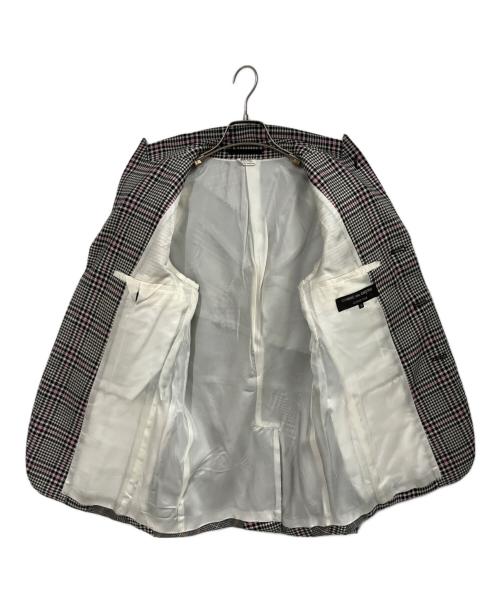 COMME des GARCONS HOMME PLUS（コムデギャルソンオムプリュス）COMME des GARCONS HOMME PLUS (コムデギャルソンオムプリュス) クレイジーチェックパターンジャケット ブラック×ピンク サイズ:XSの古着・服飾アイテム