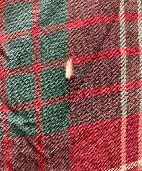 COMME des GARCONS HOMME PLUS（コムデギャルソンオムプリュス）COMME des GARCONS HOMME PLUS (コムデギャルソンオムプリュス) 裁ち切りデザインブリーチ加工ジャケット レッド×グリーン サイズ:SSの古着・服飾アイテム