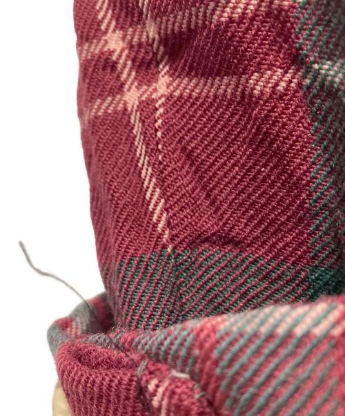 COMME des GARCONS HOMME PLUS（コムデギャルソンオムプリュス）COMME des GARCONS HOMME PLUS (コムデギャルソンオムプリュス) 裁ち切りデザインブリーチ加工ジャケット レッド×グリーン サイズ:SSの古着・服飾アイテム