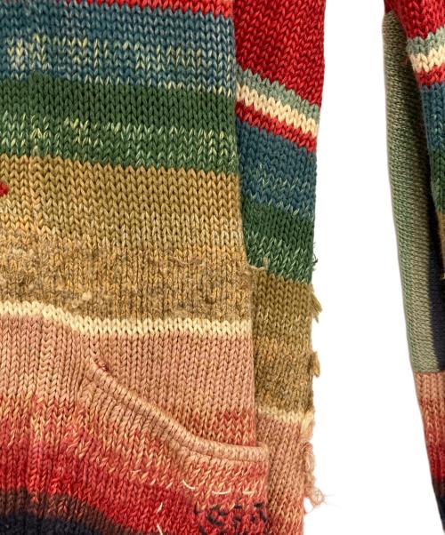 RRL（ダブルアールエル）RRL (ダブルアールエル) ネイティブ柄ショールカラーカーディガン レッド サイズ:XSの古着・服飾アイテム