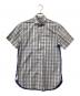 JUNYA WATANABE MAN（ジュンヤワタナベマン）の古着「フラワーパターン切替チェックシャツ」｜グレー×ブルー
