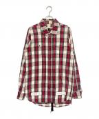 OFFWHITEオフホワイト）の古着「チェックシャツ」｜レッド×ホワイト