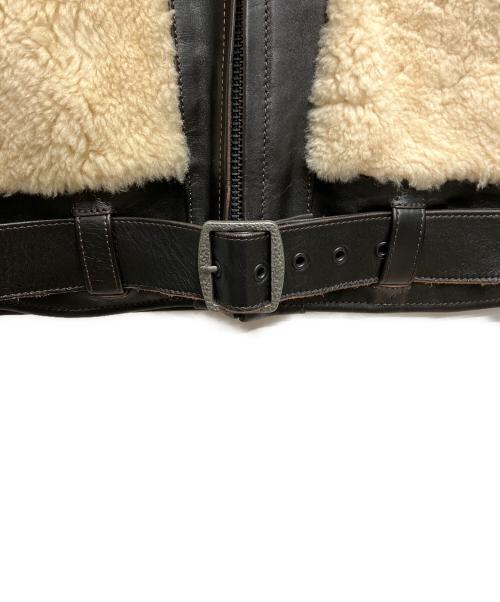 HOR.L.TOGS（ソノタブランド）HOR.L.TOGS (ソノタブランド) ホースハイドグリズリージャケット ブラウン サイズ:46の古着・服飾アイテム