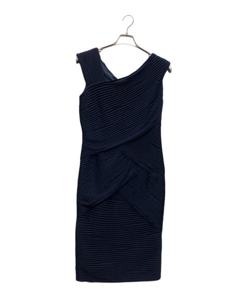 TADASHI SHOJI（タダシ ショージ）TADASHI SHOJI (タダシ ショージ) ノースリーブワンピース ネイビー サイズ:Sの古着・服飾アイテム