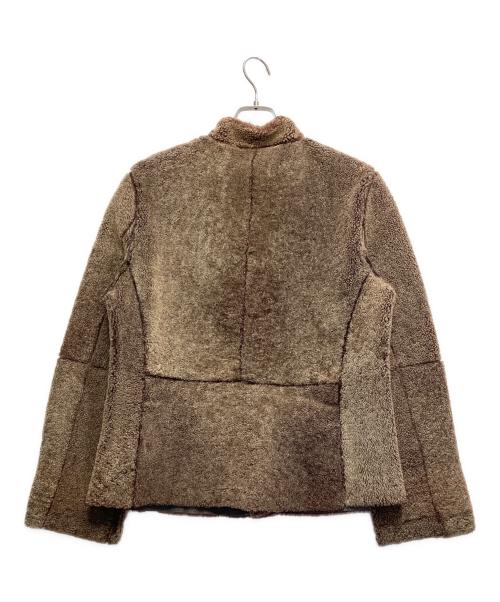 Max Mara WEEK END LINE（マックスマーラ ウイークエンドライン）Max Mara WEEK END LINE (マックスマーラ ウイークエンドライン) リバーシブルムートンジャケット ブラウン サイズ:42の古着・服飾アイテム