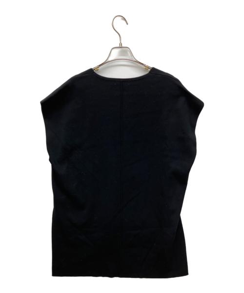 LE PHIL（ル フィル）LE PHIL (ル フィル) Ｖネックニットジレ　ベスト ブラック サイズ:FREEの古着・服飾アイテム