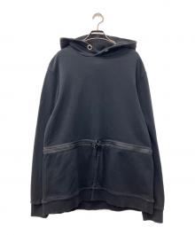 GIVENCHY（ジバンシィ）の古着「ZIP POPOVER HOODY/ジップポップオーバーフーディー」｜ブラック