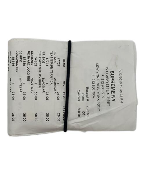 Maison Margiela（メゾンマルジェラ）Maison Margiela (メゾンマルジェラ) SUPREME (シュプリーム) Receipt Wallet ブラック×ホワイトの古着・服飾アイテム