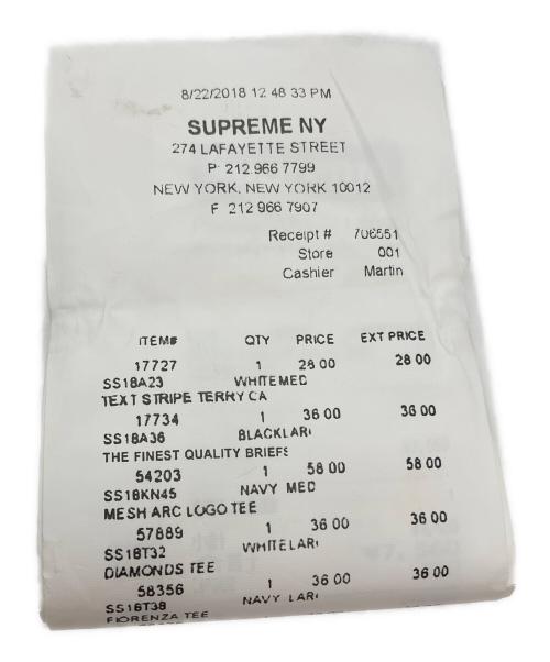 Maison Margiela（メゾンマルジェラ）Maison Margiela (メゾンマルジェラ) SUPREME (シュプリーム) Receipt Wallet ブラック×ホワイトの古着・服飾アイテム