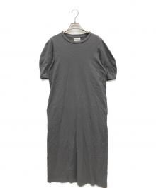 SLOANE（スローン）の古着「ギザコットンパフスリーブワンピース」｜グレー