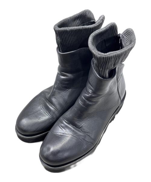 patrizia bonfanti（パトリシアボンファンティ）PATRIZIA BONFANTI (パトリシアボンファンティ) PLAIN PEOPLE (プレインピープル) ショートブーツ ブラック サイズ:表記なしの古着・服飾アイテム