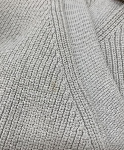 Noble（ノーブル）Noble (ノーブル) 片畦カシュクール風プルオーバー　アクリル混ニット グレー サイズ:FREEの古着・服飾アイテム