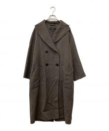 WEEKEND Max Mara（ウィークエンド マックスマーラ）の古着「チェックチェスターコート」｜ブラウン