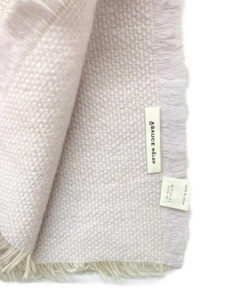 ASAUCE MELER（アソースメレ）ASAUCE MELER (アソースメレ) モヘア混大判ストール パープルの古着・服飾アイテム