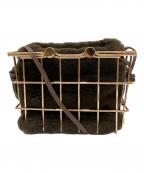 ZANCHETTIザンケッティー）の古着「MARKET BAG　エコファーショルダーバッグ」｜ブラウン