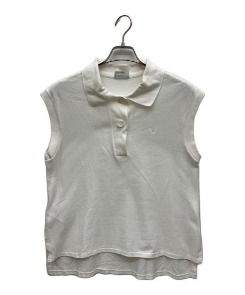 FRED PERRY（フレッドペリー）FRED PERRY (フレッドペリー) MARGARET HOWELL (マーガレットハウエル) ノースリーブポロシャツ ホワイト サイズ:10の古着・服飾アイテム