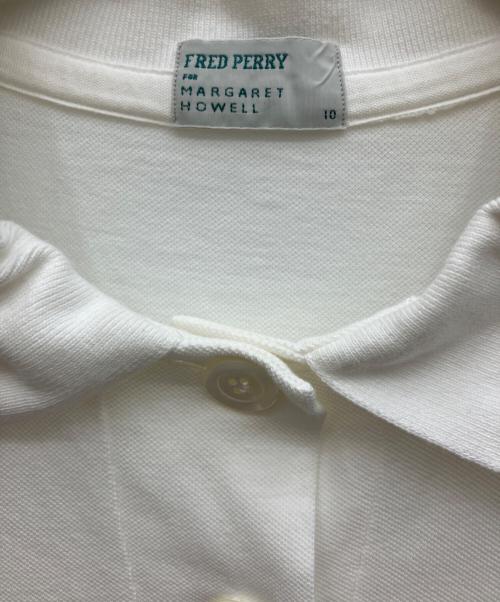 FRED PERRY（フレッドペリー）FRED PERRY (フレッドペリー) MARGARET HOWELL (マーガレットハウエル) ノースリーブポロシャツ ホワイト サイズ:10の古着・服飾アイテム