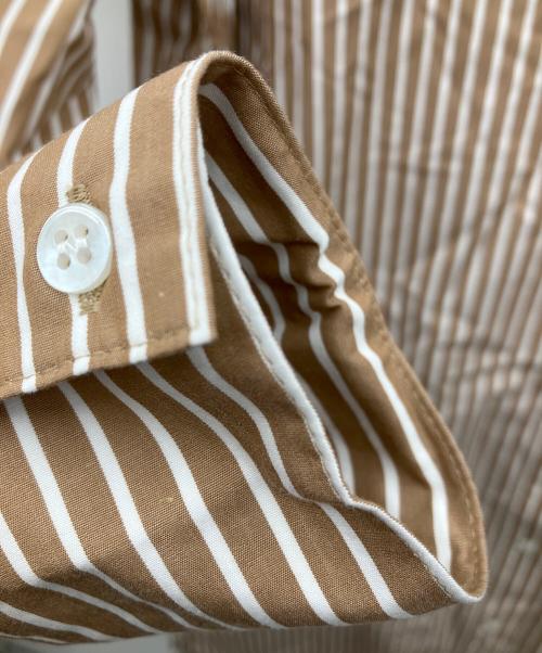 ourhome（アワホーム）ourhome (アワホーム) LEE別注 播州織のベーシックシャツ ブラウン サイズ:Fの古着・服飾アイテム