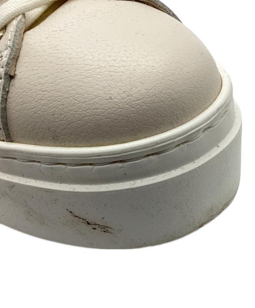 luca grossi（ルカグロッシ）luca grossi (ルカグロッシ) ラインテープ厚底レザースニーカー ベージュ サイズ:37の古着・服飾アイテム