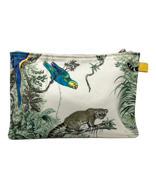 HERMES（エルメス）HERMES (エルメス) フラットポーチGM　EQUATEUR ホワイトの古着・服飾アイテム