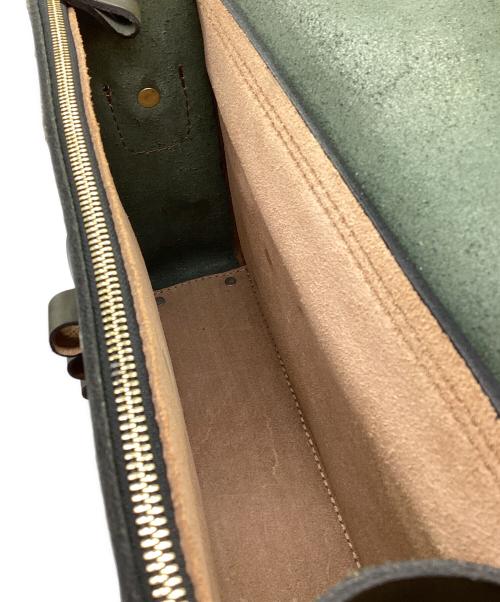 Herz（ヘルツ）Herz (ヘルツ) 総かぶせ・横型2WAYビジネスバッグ(L) グリーンの古着・服飾アイテム