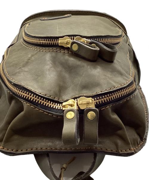 Herz（ヘルツ）Herz (ヘルツ) Wファスナー・ロケットリュック グリーンの古着・服飾アイテム