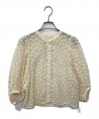 IENAイエナ）の古着「Mi * Trefle シアーギャザーブラウス」｜アイボリー