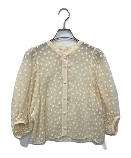 IENA（イエナ）IENA (イエナ) Mi * Trefle シアーギャザーブラウス アイボリー サイズ:記載なしの古着・服飾アイテム