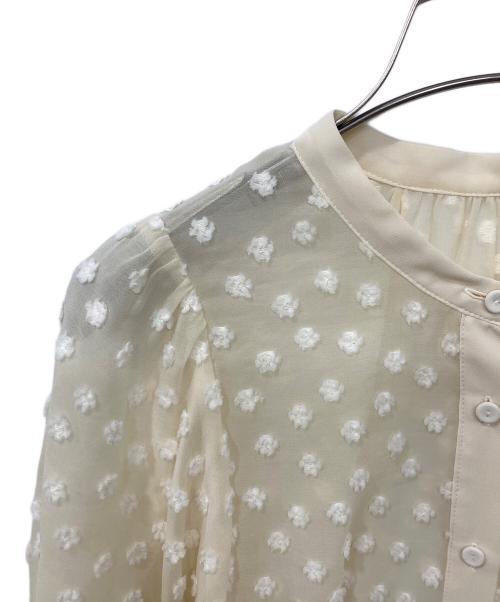 IENA（イエナ）IENA (イエナ) Mi * Trefle シアーギャザーブラウス アイボリー サイズ:記載なしの古着・服飾アイテム