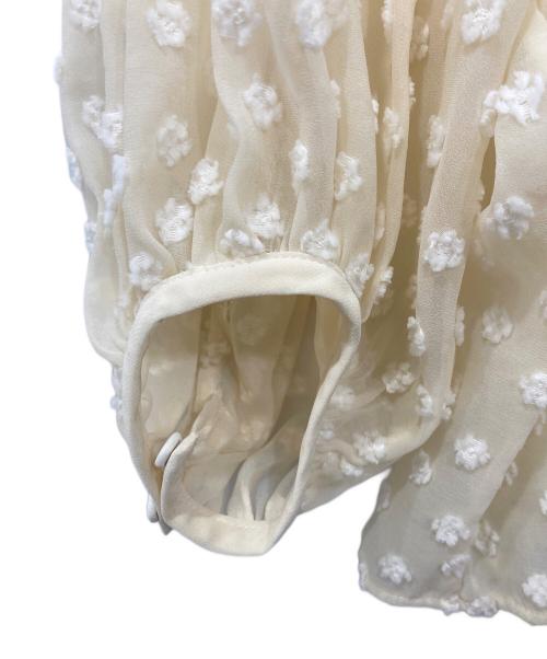 IENA（イエナ）IENA (イエナ) Mi * Trefle シアーギャザーブラウス アイボリー サイズ:記載なしの古着・服飾アイテム