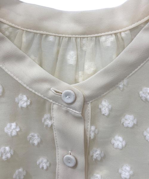 IENA（イエナ）IENA (イエナ) Mi * Trefle シアーギャザーブラウス アイボリー サイズ:記載なしの古着・服飾アイテム