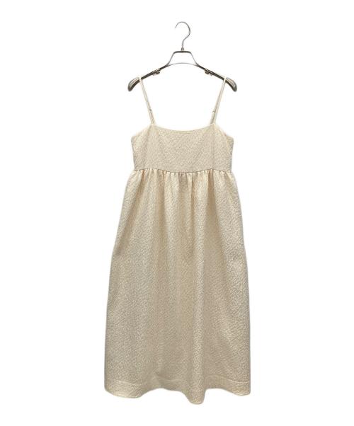 UNITED ARROWS（ユナイテッドアローズ）UNITED ARROWS (ユナイテッドアローズ) ジャカード キャミソール ワンピース アイボリー サイズ:36 未使用品の古着・服飾アイテム