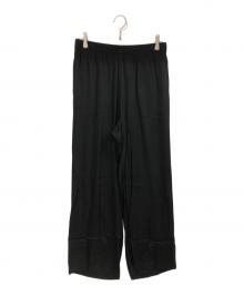 MUSE de Deuxieme Classe（ミューズ ドゥーズィエム クラス）の古着「SILK SATIN EASY パンツ」｜ブラック