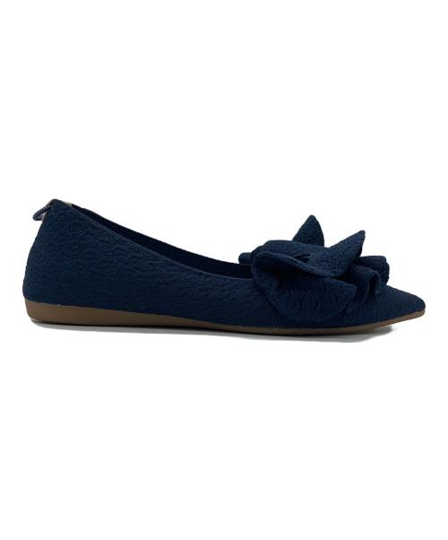 offen（オッフェン）offen (オッフェン) ポインテッドフリルシューズ ネイビー サイズ:38の古着・服飾アイテム