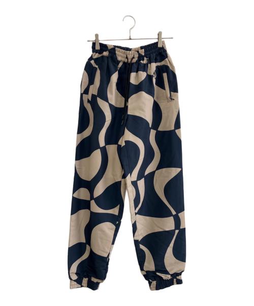 by Parra（バイパラ）By Parra (バイパラ) Zoom Winds Track Pants ネイビー×ベージュ サイズ:Sの古着・服飾アイテム