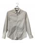 GIORGIO ARMANI（ジョルジョアルマーニ）の古着「ジップアップストライプシャツ」｜ホワイト