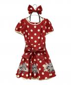 SECRET HONEY×DISNEYシークレットハニー×ディズニー）の古着「ドットワンピース」｜レッド