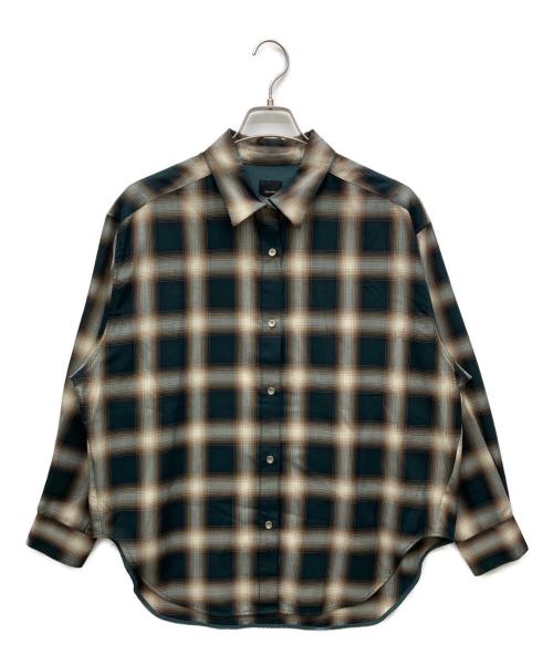 Spick and Span（スピック＆スパン）Spick and Span (スピック＆スパン) TRツイルチェックルーズシャツ オリーブ サイズ:F 未使用品の古着・服飾アイテム