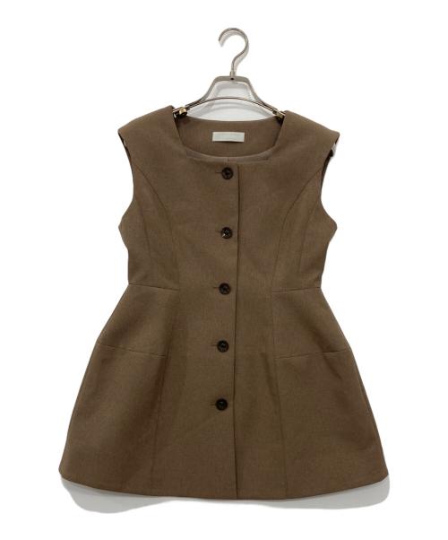 CELFORD（セルフォード）CELFORD (セルフォード) ペプラムベスト ブラウン サイズ:36の古着・服飾アイテム